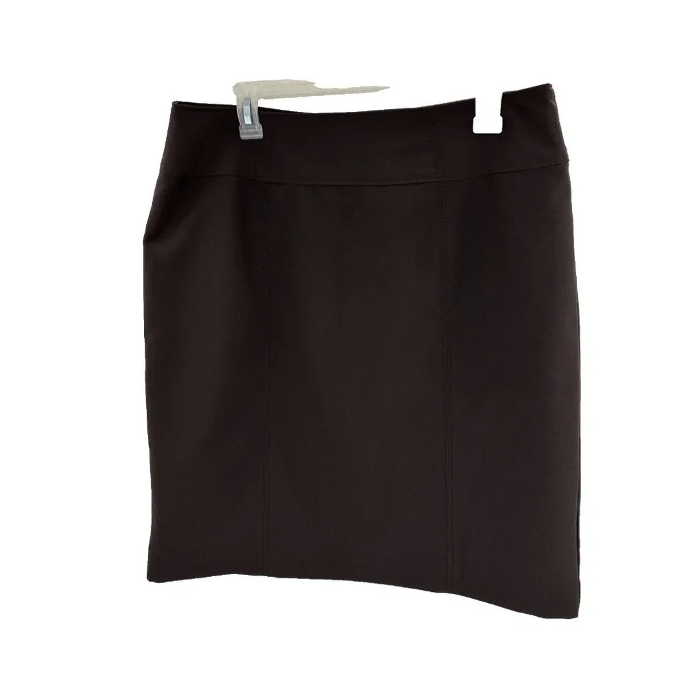Worthington Womens Pencil Skirt Brown Career Office Stretch Size 14